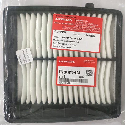 Honda City 2020 onwards Air Filter - 172206Y0008 Honda