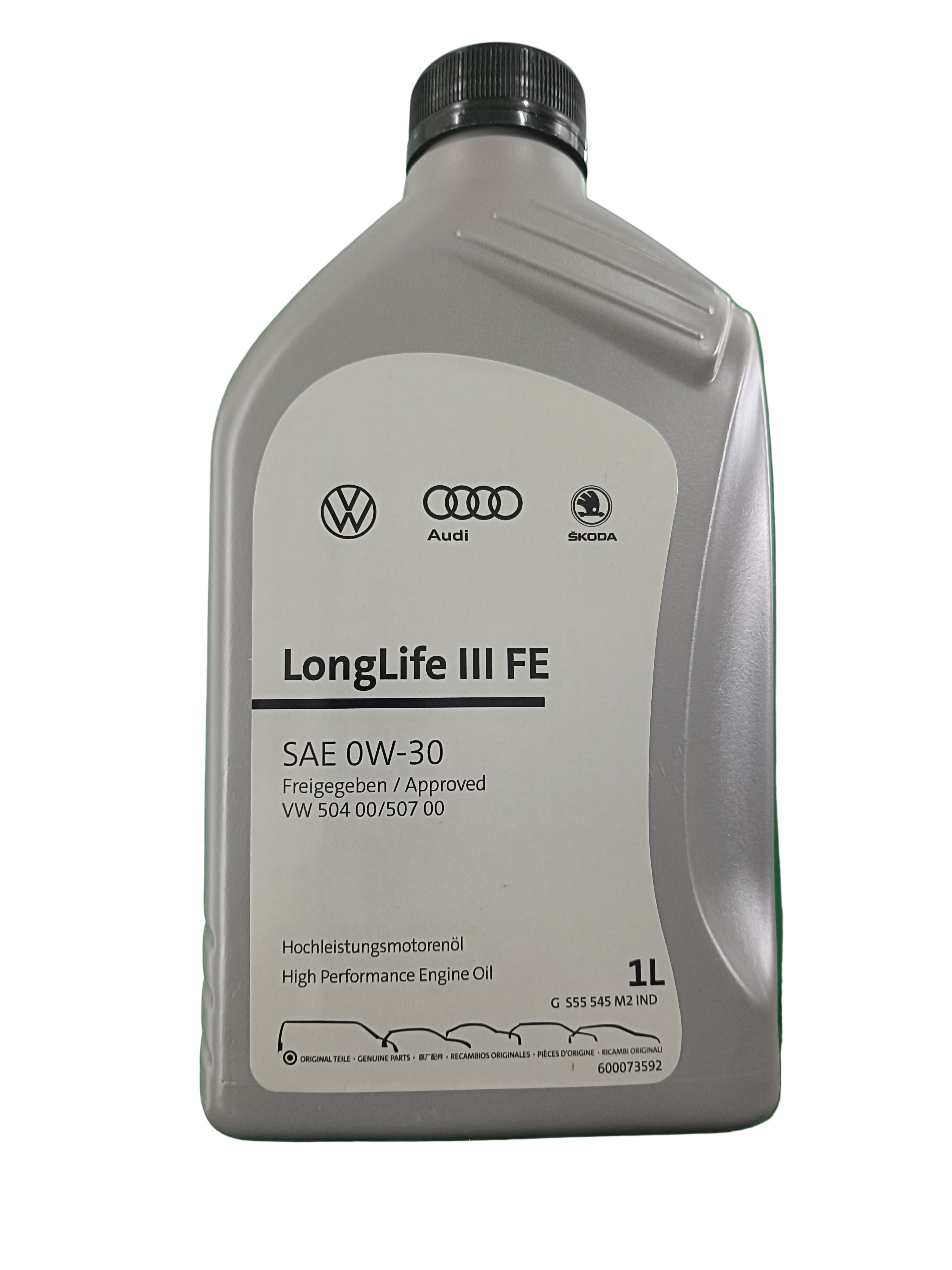 メンテナンス Volkswagen Engine Oil VW 504 00 LongLif VW LongLife III FE SAE 0W-30 1L New Pack - VW 504 00/507 00