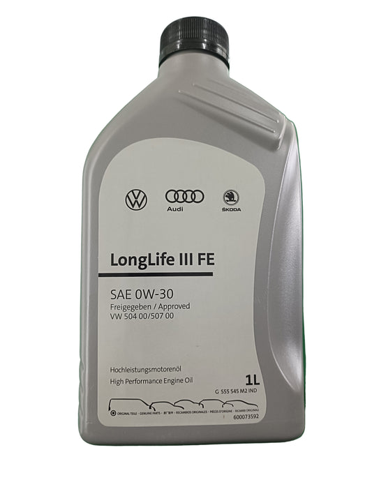 VW LongLife III FE SAE 0W-30 1L New Pack - VW 504 00/507 00