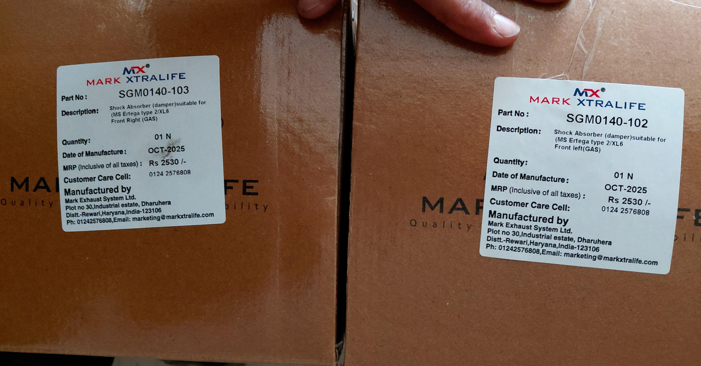 Maruti Suzuki Ertiga T II, XL6 Front Shocker Set - SGM0140-102 & SGM0140-103 Mark Xtralife