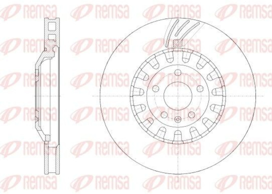 Audi Q5 FYB, E-Tron, VW Touareg CR7 Front Disc Rotor Set Dia 375 mm - 62562.10 Remsa