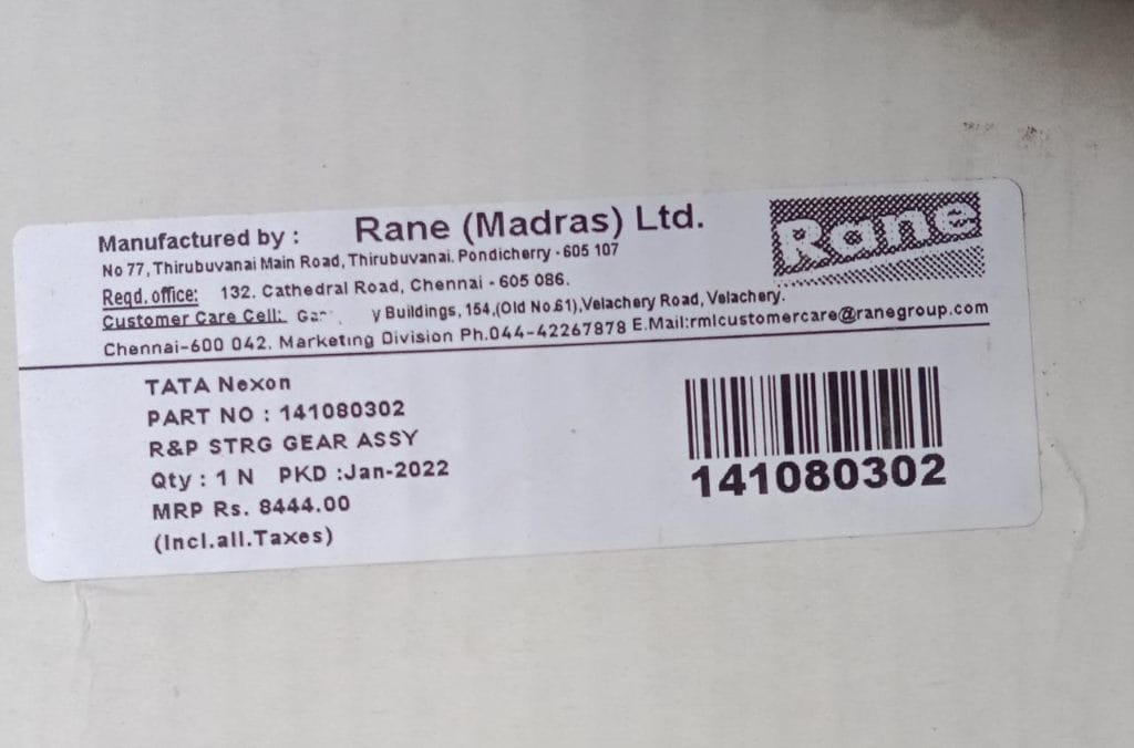 Tata Nexon - Steering Assembly - Rane Genuine