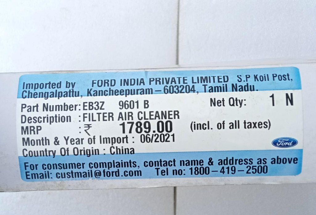 Ford Endeavour Air Filter EB3Z9601B Ford Motorparts Junction