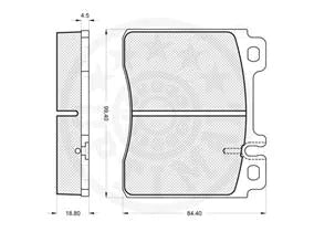 Mercedes S Class W140 Front - Optimal Brake Pad Set - 9817